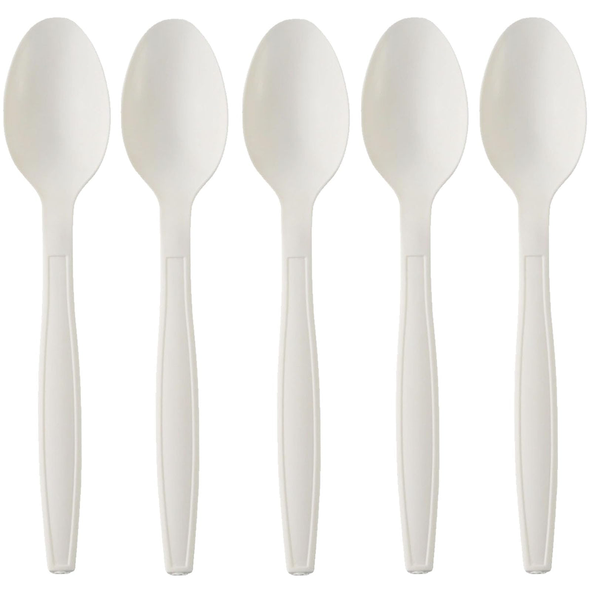 [100 Count]Disposable Heavy Duty Spoons: Bulk Large Size Spoon Eco Friendly Cutlery for Camping Party Wedding Restaurant