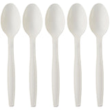 [100 Count]Disposable Heavy Duty Spoons: Bulk Large Size Spoon Eco Friendly Cutlery for Camping Party Wedding Restaurant