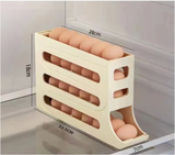 4-Layer Automatic Egg Roller Tray – Large Capacity Refrigerator Storage Box