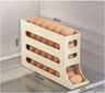 4-Layer Automatic Egg Roller Tray – Large Capacity Refrigerator Storage Box