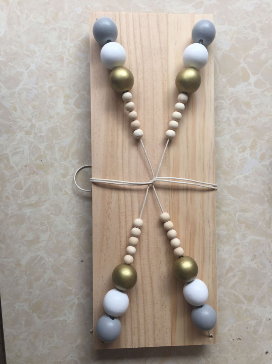 Nordic Style Wooden Macaron Bead Storage Board