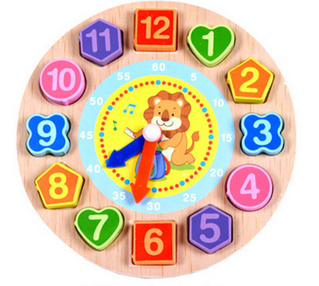 Wooden Lacing Number Clock Educational Toy for Kids