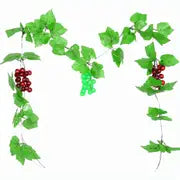 2 Pieces Fake Plastic Grapes Vines for Home Decor