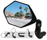 Hafny NEW Bar End E-Bike Mirror Large Surface Handlebar Bike Mirror HD Automotive Grade Glass Bicycle Mirror Safe Blast-Resistance Cycling Mirror (HF-M904-FR08) (Silver Glass)