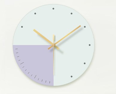 Nordic Silent Creative Glass Wall Clock for Home Decor