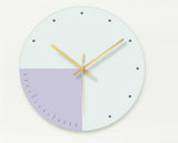 Nordic Silent Creative Glass Wall Clock for Home Decor