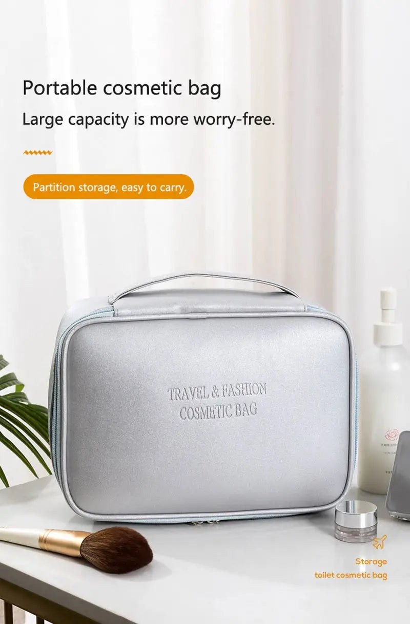 Waterproof PU Makeup Bag for Women - Toiletries Organizer