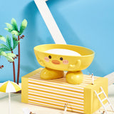Cartoon Yellow Duck Soap Box Holder for Bathroom Storage