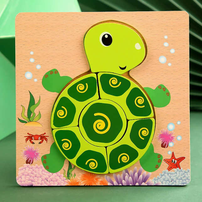 Montessori Wooden Educational Puzzle Board (One Set)