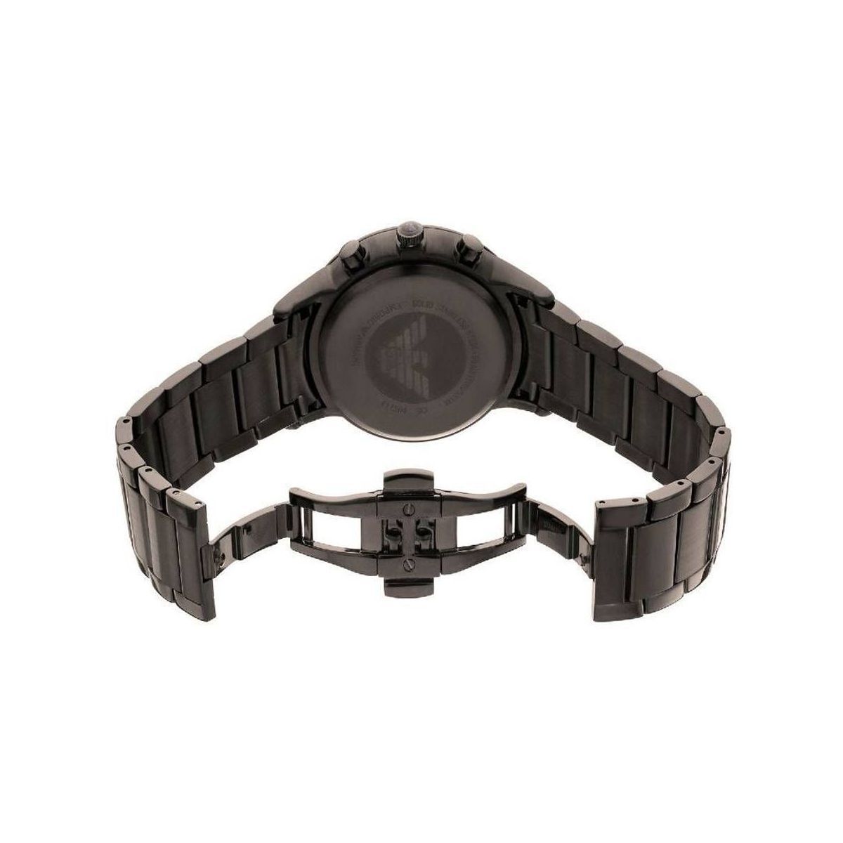 Montre chronographe Emporio Armani en acier noir pour homme 