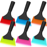 Datanly 6 Pcs Small Squeegee 5 Inch Window Tint Squeegee Silicone Squeegee Window Cleaning with Non Slip Handle Wiper Window Tinting Tools for Car Glass Mirror Shower Bathroom Auto Windows