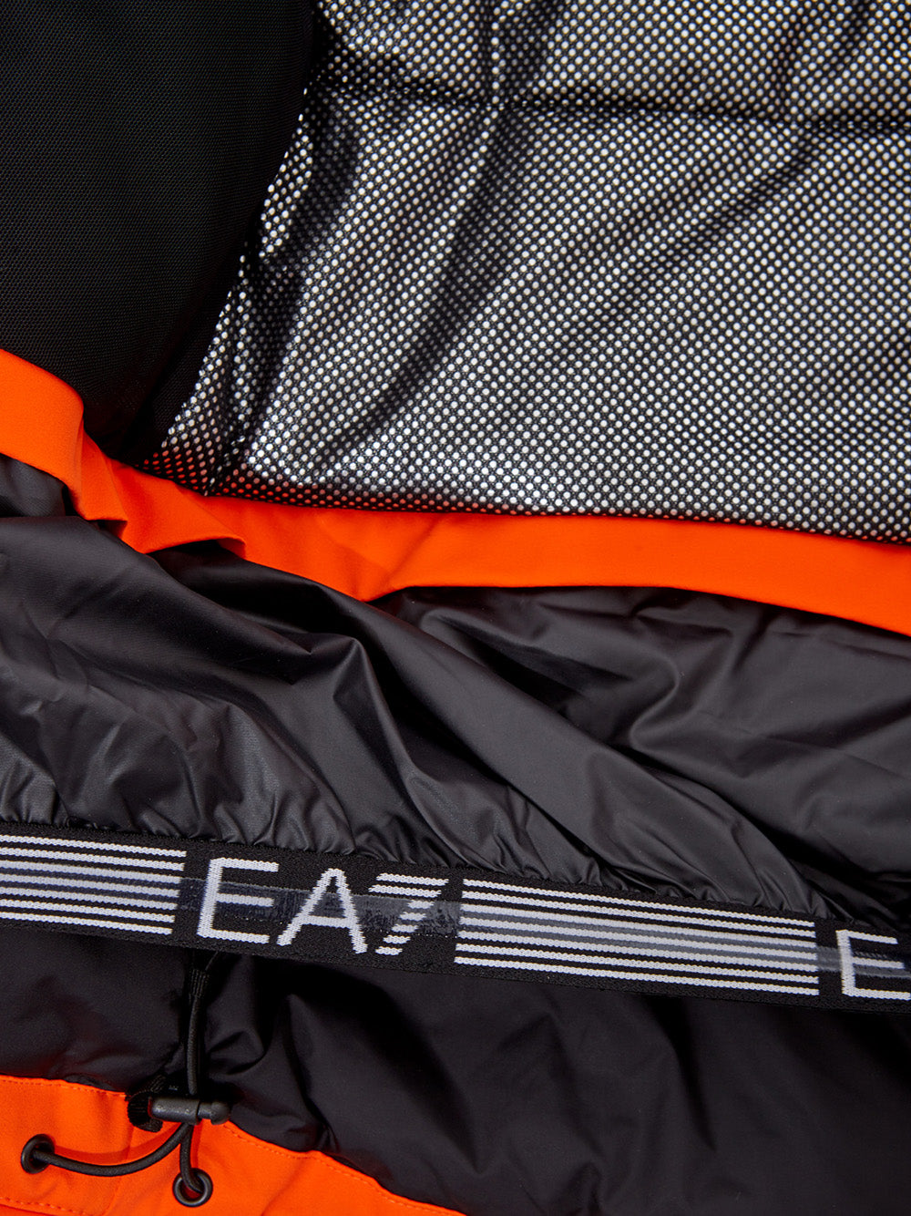 EA7 Emporio Armani Neon Orange Quilted Technical Jacket - Men's