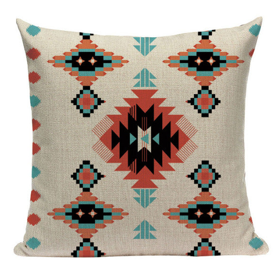 Bohemian Car Seat Cushion and Linen Pillow Cover