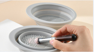 Folding Silicone Makeup Brush Washing Bowl (Single)