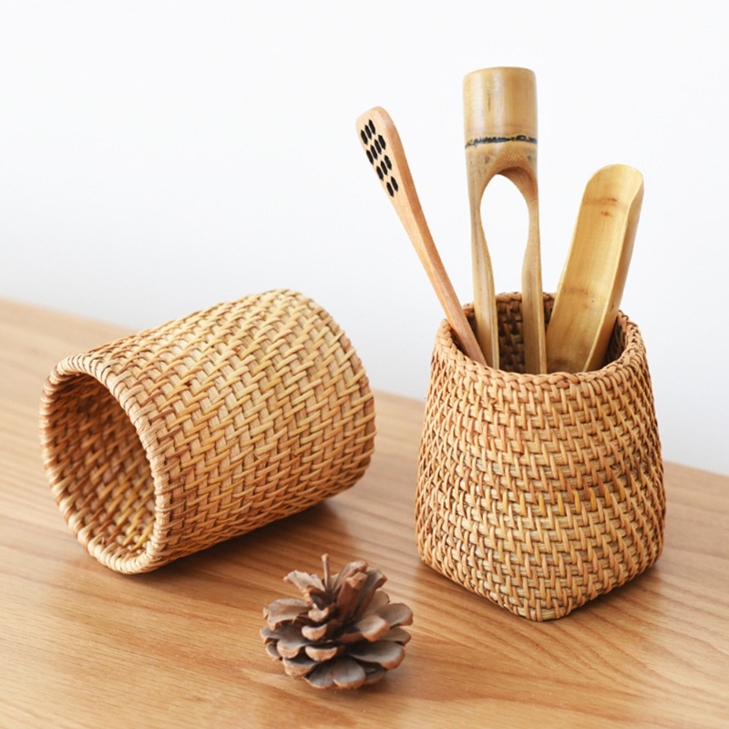 Handmade Rattan Storage Boxes for Cosmetics and Decor