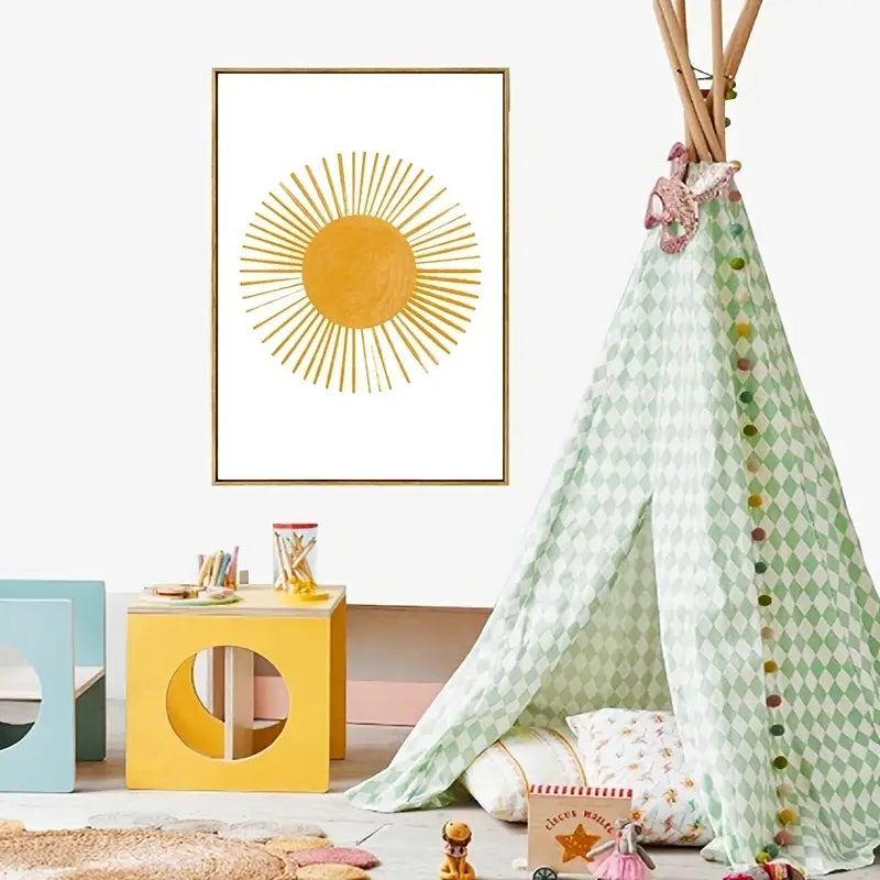 3pcs Cartoon Rainbow Canvas Wall Art for Home Decor