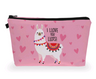 3D Digital Print Llama Cosmetic Bag and Organizer