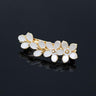 Opal Flower Rhinestone Hair Clip French Crystal Vintage Hair Barrettes Elegant Pearl Hair Accessoriesby JINBUYAO (B)