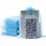 Meowoo 12PCS Big Organza Bags 12x16in Big Mesh Bags Drawstring Mesh Gift Bags Drawstring for Shoes gift bags home storage Christmas gardening dolls(skyblue)