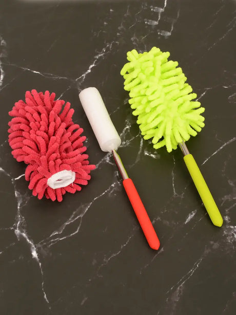 Set of 2 Washable Microfiber Extendable Dusting Tools