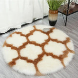 Round Anti-Sheepskin Carpet Cushion for Home 31.5in