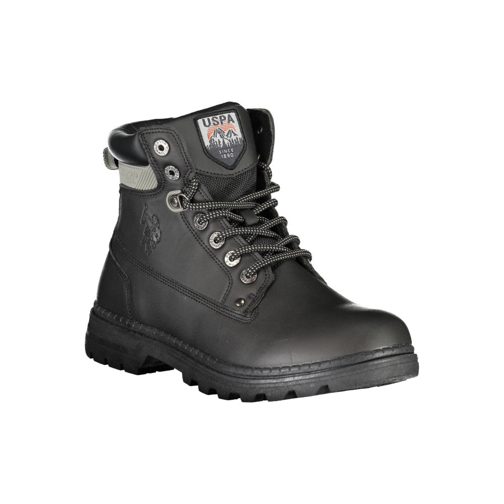 U.S. Polo High Boots with Laces Black - Men's