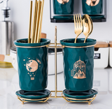 Wall-Mounted Chopstick Storage Rack for Kitchen