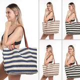 Stylish Women's Straw Beach Bag for Outdoor Use