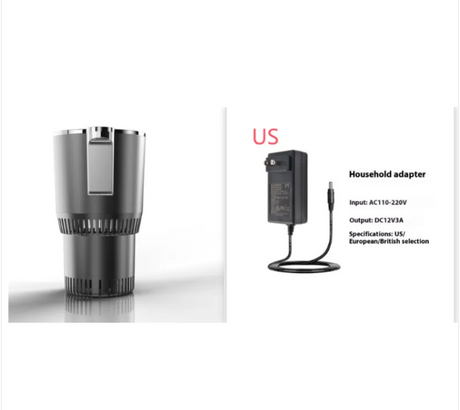 2-in-1 Car Cup Holder with Heating & Cooling, Digital Temperature Display