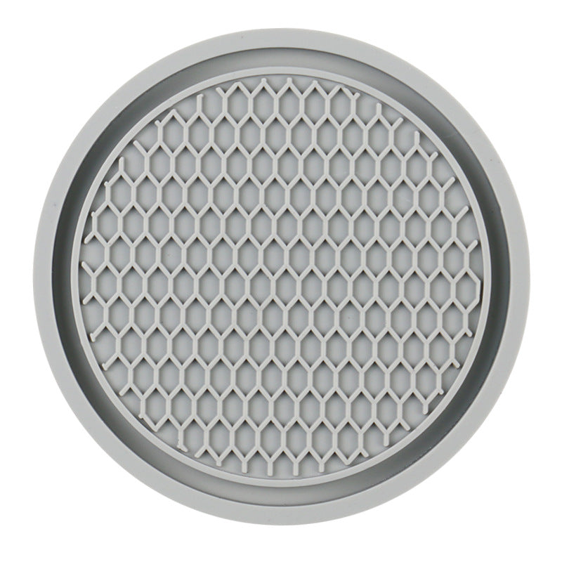 Creative Honeycomb Car Cup Holder Mat with Rhinestones