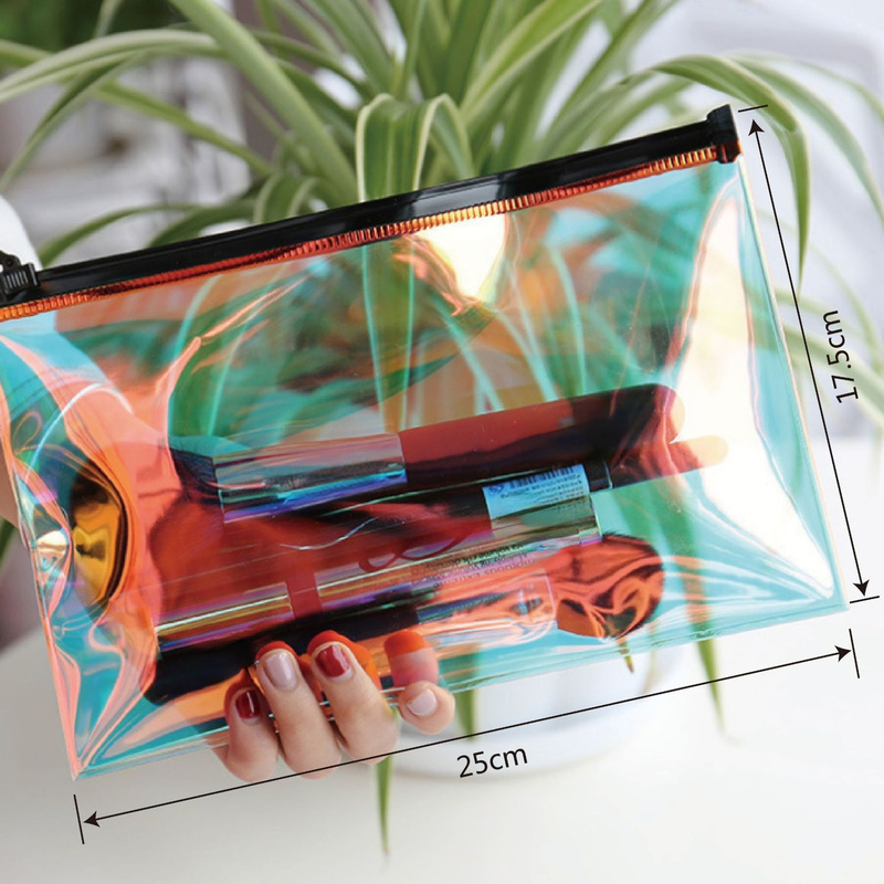 Transparent Laser Travel Cosmetic Makeup Organizer Bag
