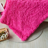 Rose Red Flannel Blanket - Warm Plush for Home & Office