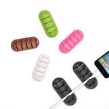 5-Port TPR Desktop Cable Organizer Clamp