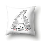 Funny Cat Pillowcases (17.32x17.32in) for Home Decor