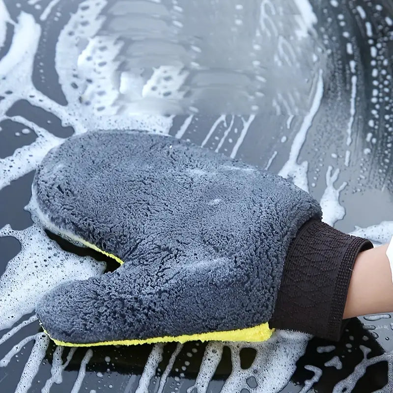 Soft Coral Fleece Car Washing Gloves for Cleaning