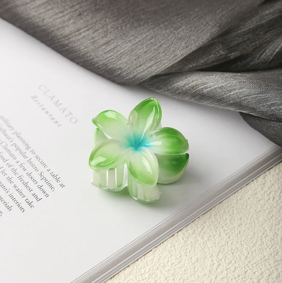 Mini Plumeria Claw Hair Clip