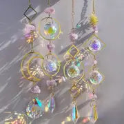Crystal Moon Sun Prism Suncatcher for Home Decor