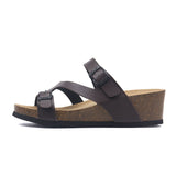 Cork Heeled Slippers for Elevated Outdoor Beach Style