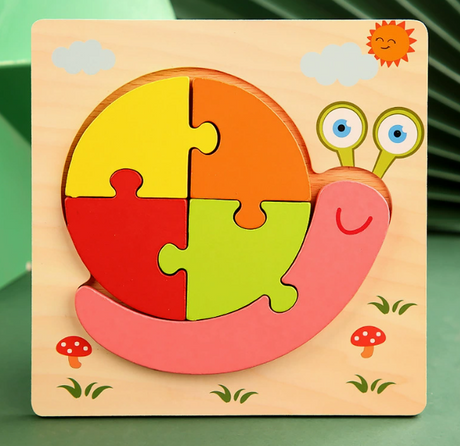 Montessori Wooden Educational Puzzle Board (One Set)