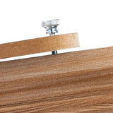 Portable Wooden Desktop Makeup Mirror - Folding Design
