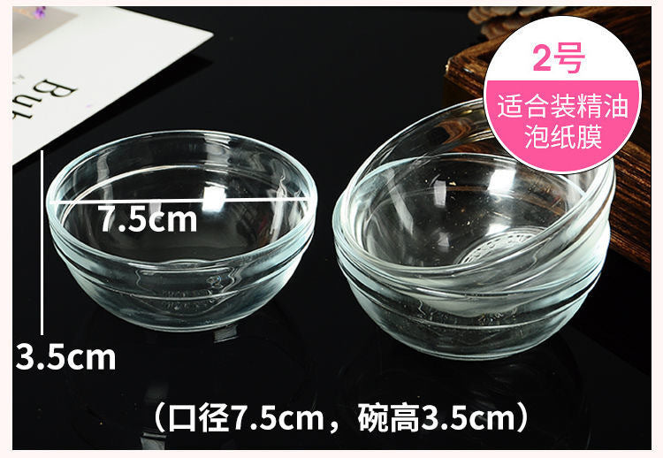 High Transparency Glass Bowls Set for Beauty Salon Tools