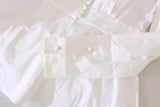 Dolce & Gabbana Black White Decorative Buttons Tops Shirt Blouse