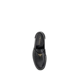 Prada Black Calf Leather Bos Taurus Slip-On Loafers