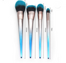 7-Piece Diamond Makeup Brush Set in Blue-Black Gradient