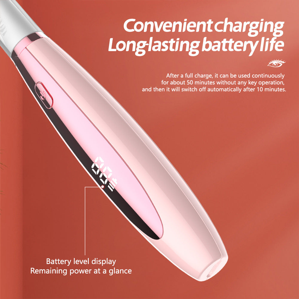 Mini Electric Heated Eyelash Curler and Brush