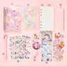Square Grid Journal with Unicorn Design and Accessories
