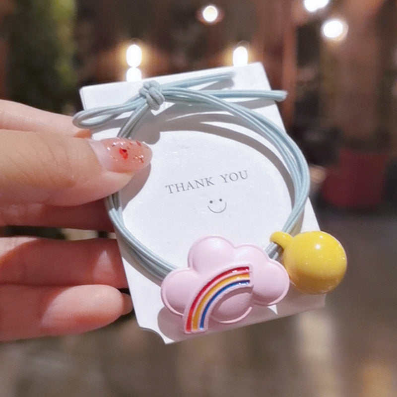 Rainbow Cloud Hair Tie for Cute Bun Hairstyles