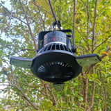 Solar-Powered Camping Light with Adjustable Fan