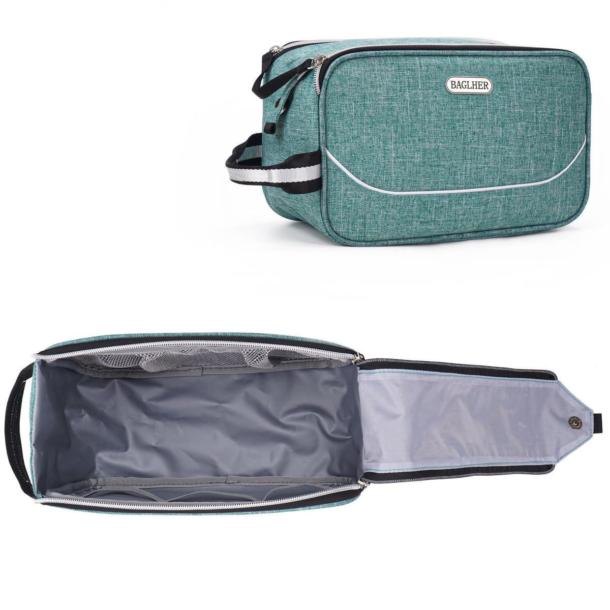 BAGLHER Toiletry Bag for Men Travel Toiletry Organizer Dopp Kit Water-resistant Shaving Bag for Toiletries Accessories Large Capacity Travel Toiletries Bag-Grey