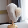 Knitted Sequin Beret with Rabbit Hair Detail